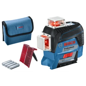 Bosch линеен лазер gll 3-80 c + 4x1.5A