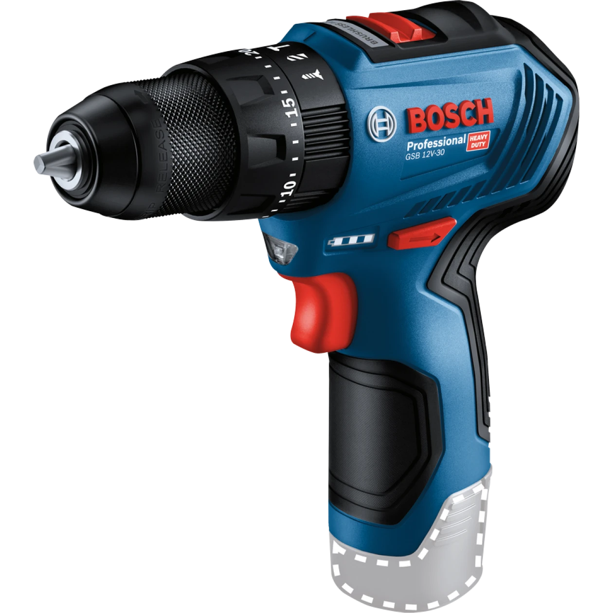 BOSCH Акумулаторен ударно-пробивен винтоверт gsb 12v-30 professional solo