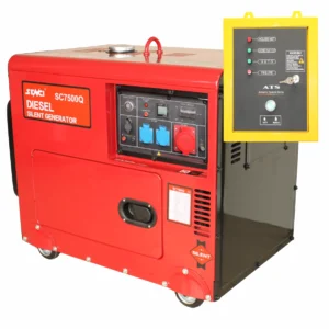 Звукоизолиращ генератор SENCI SCD7500Q-3 ATS max мощност 4,8 KW/400V, Diesel ATS включен