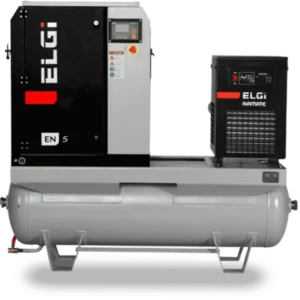 Електрически винтов компресор ELGI EN7-7bar дебит 1.13mc/min, включен сушилня и 270L рез., 7.5kW/400V