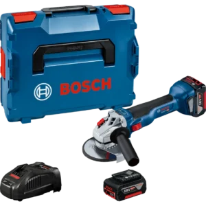 BOSCH Акумулаторен ъглошлайф gws 18v-10 2x5.0 ah + l-boxx