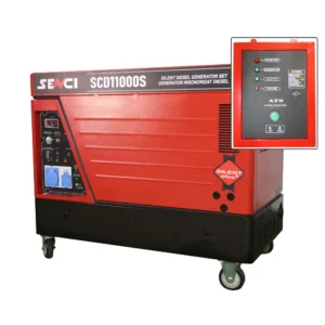 Звукоизолиращ генератор SENCI SCD11000S ATS максимална мощност 8.5 kW 230V, включен дизелов двигател ATS