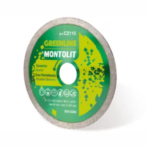 Montolit CZ115 CERMONT диамантен диск за керамика Ø 115 мм,дебелина 1,4 мм, захващане 22,2 мм