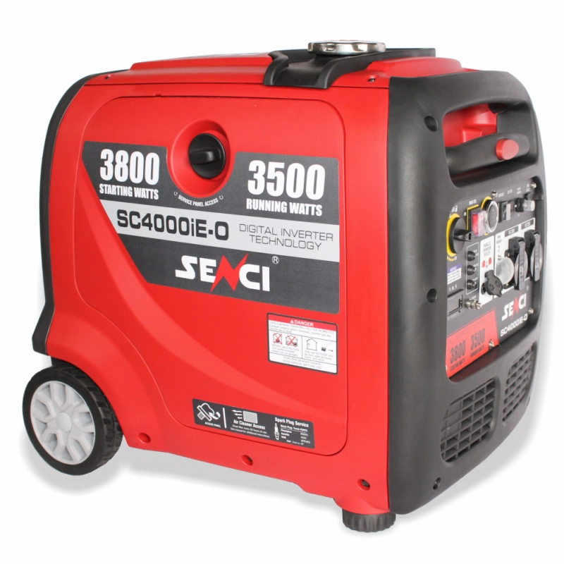 Инверторен генератор SENCI SC4000iE-O максимална мощност 3.8 kW 230V електрически старт шумоизолиран