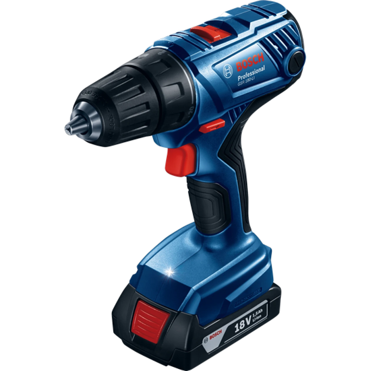 BOSCH Акумулаторен винтоверт gsr 180-li professional, 2x2.0 ah, куфар