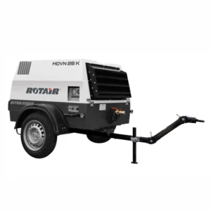 Мотокомпресор ROTAIR MDVN 26KEco5 2500 л/мин/6.5 бара Kubota теглена площадка + комплект за пясъкоструене/охладител за остатъчен въздух