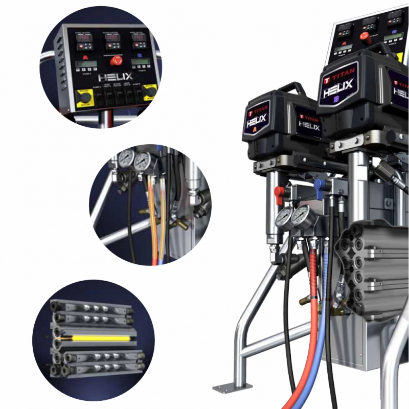 Помпа за полиуретанова пяна Titan Helix VR 2.3 400V дебит 12.7 kg/min - Image 2