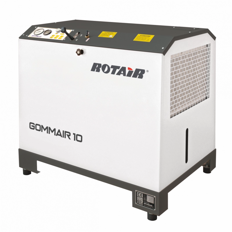 Стационарен моторен компресор ROTAIR GOMMAIR 10-11 дебит 930 l/min/11bar дизелов двигател Yanmar 10.5 KW